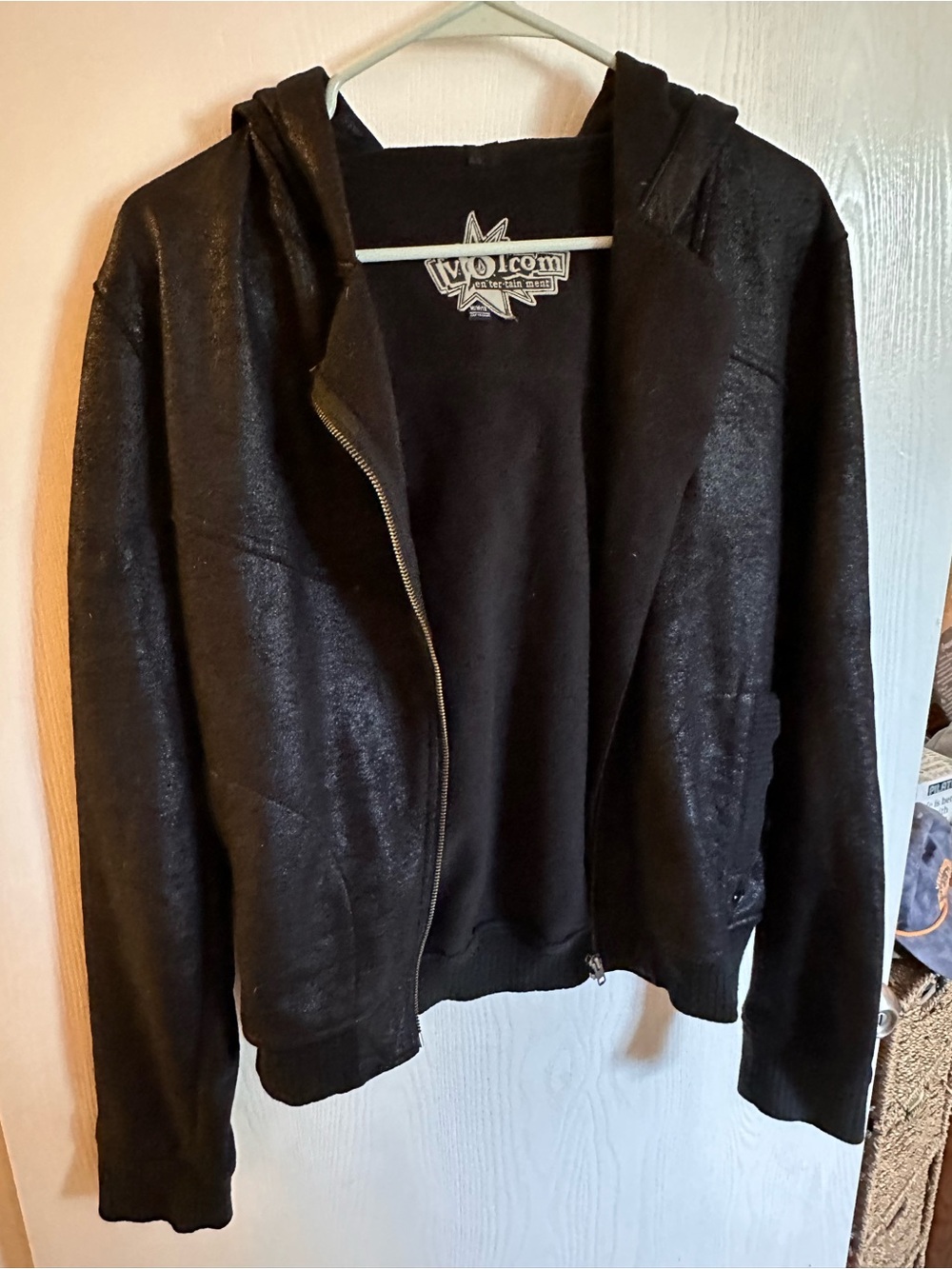 Volcom Black Shimmer Zip Hoodie